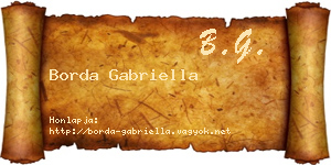 Borda Gabriella névjegykártya