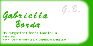 gabriella borda business card